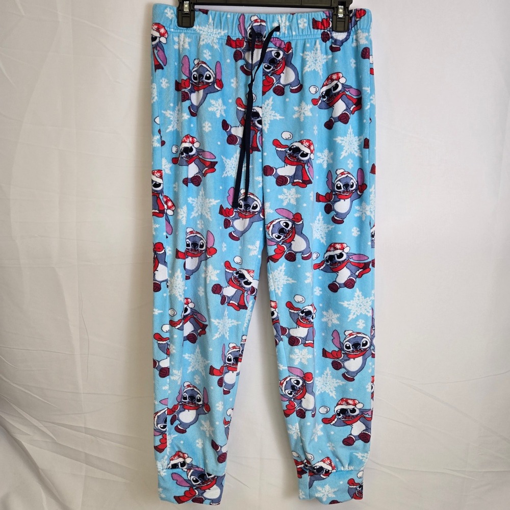 Disney Lilo & Stitch Christmas Pajama Pants, Blue, Size M 8-10, LZ41917BA